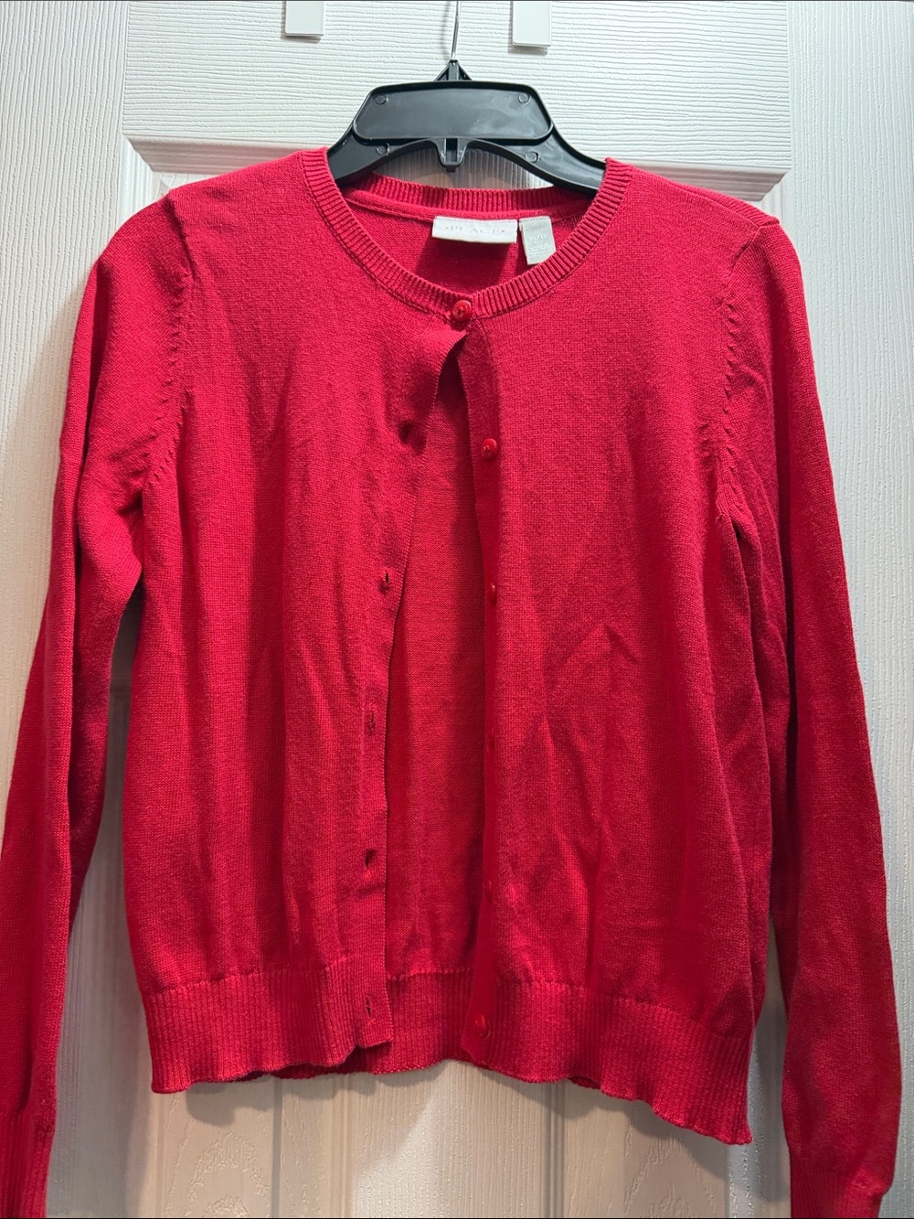 The Children's Place Red Crewneck Cardigan Sweater